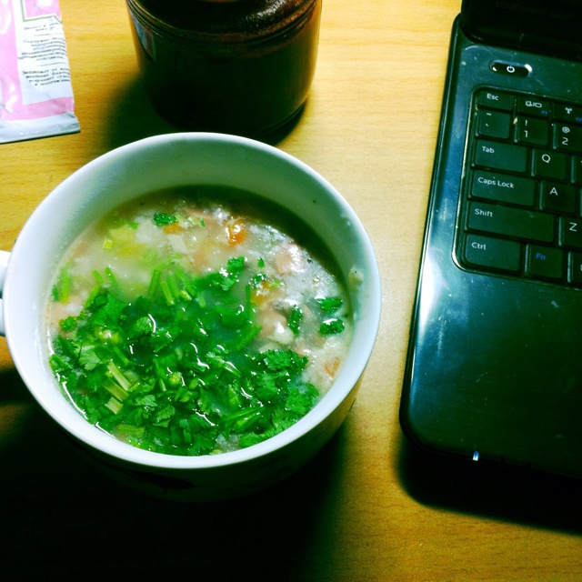 咸蛋瘦肉粥