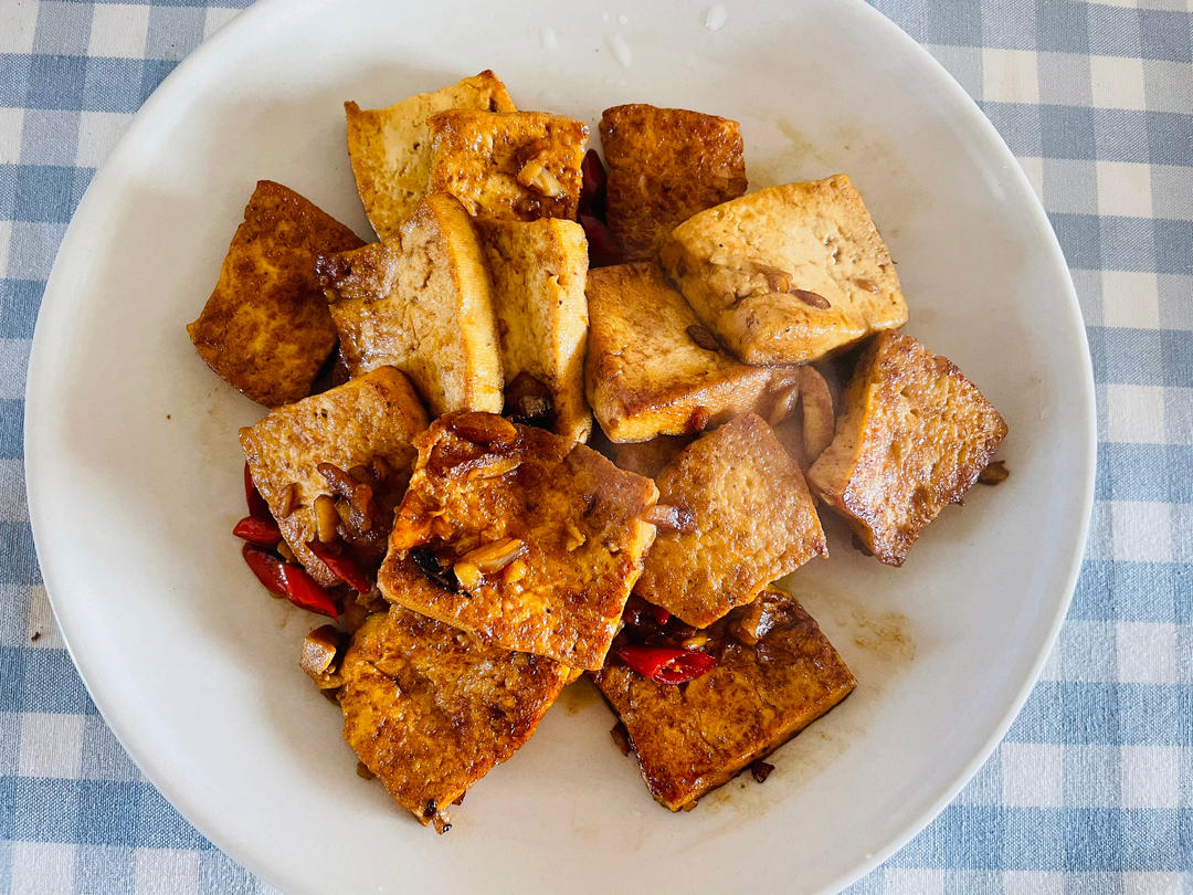 蒜香煎豆腐 炒鸡无敌美味