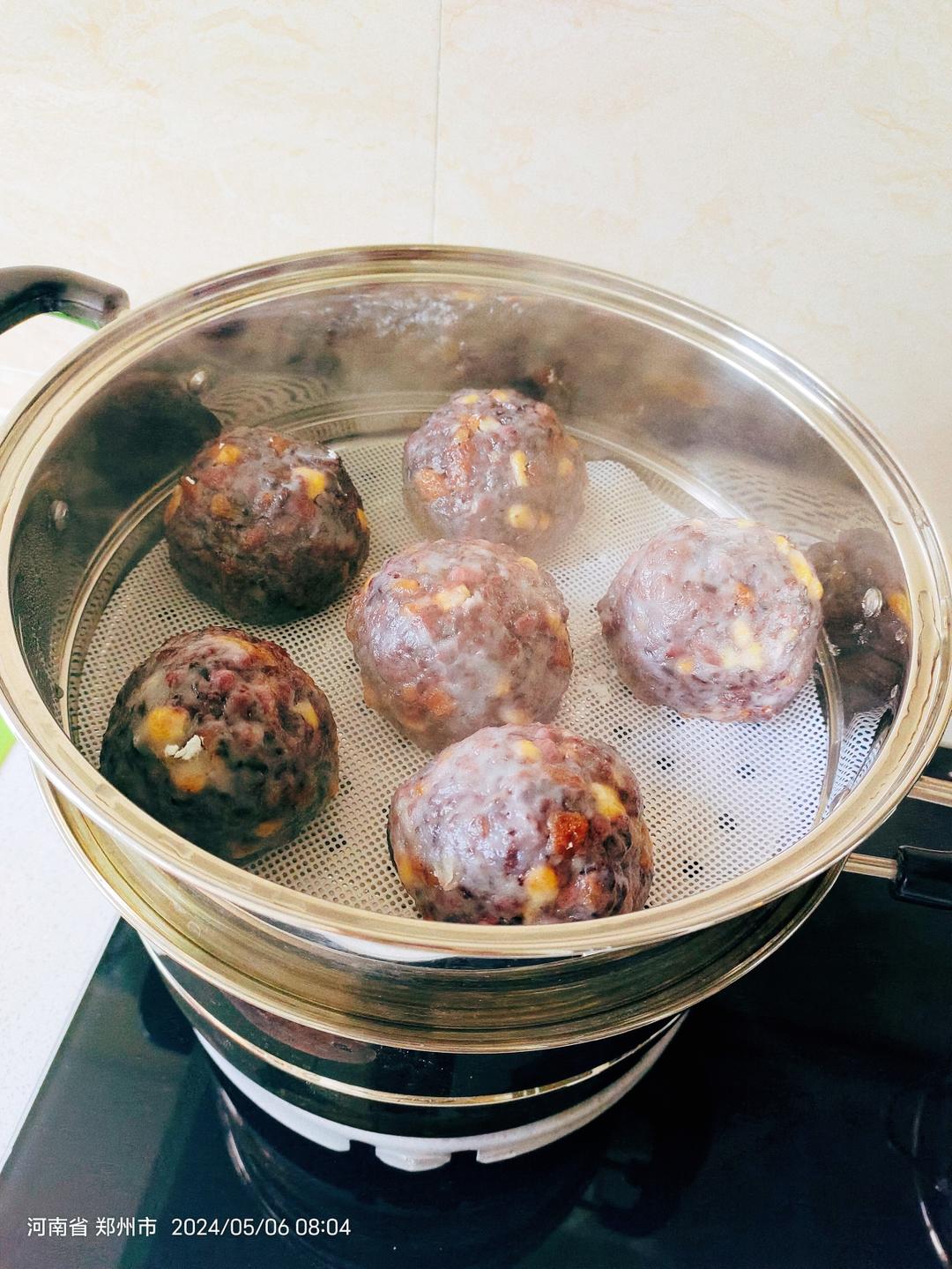 低脂饱腹的无糖杂粮粘豆包