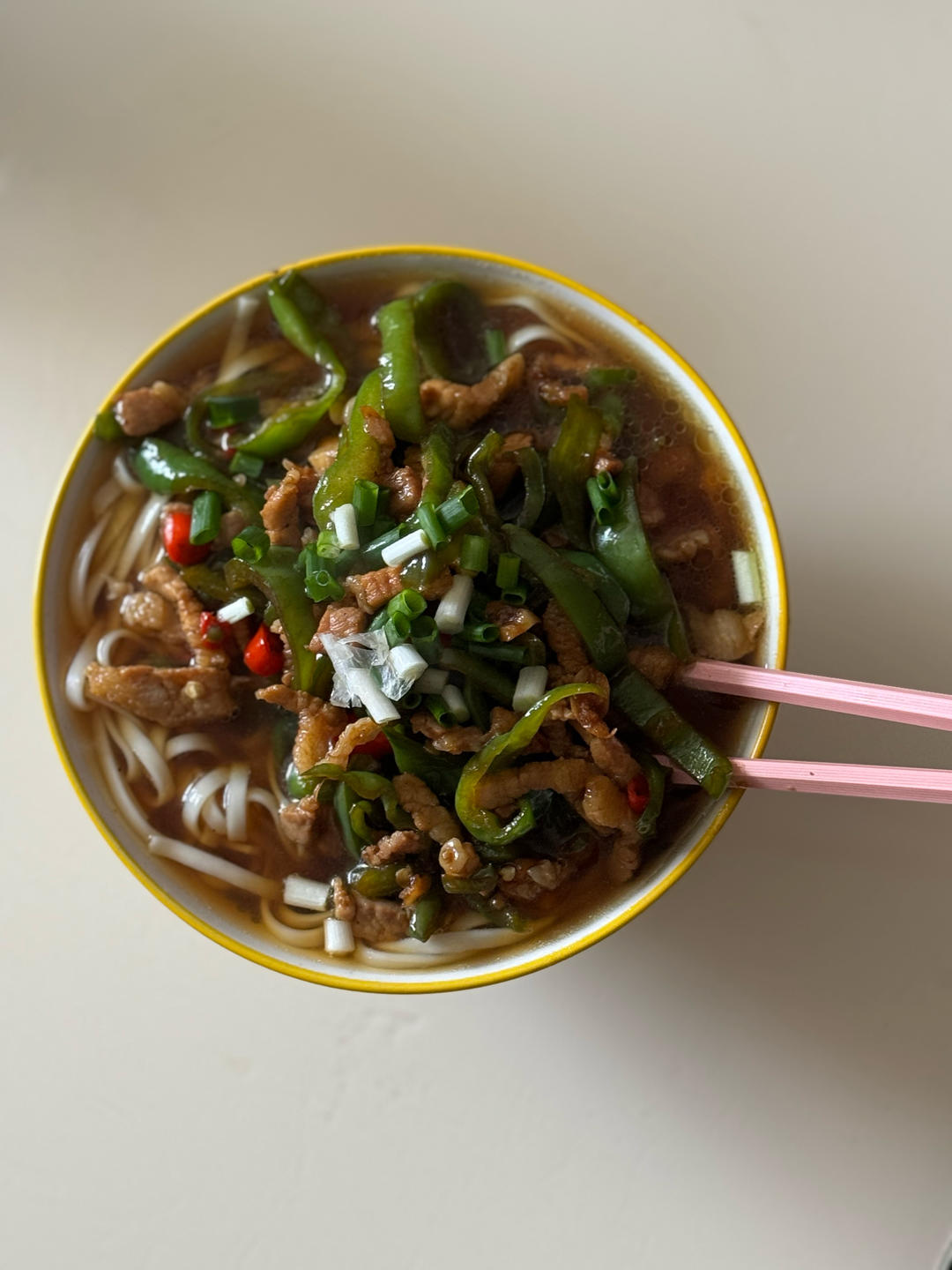 双椒肉丝面