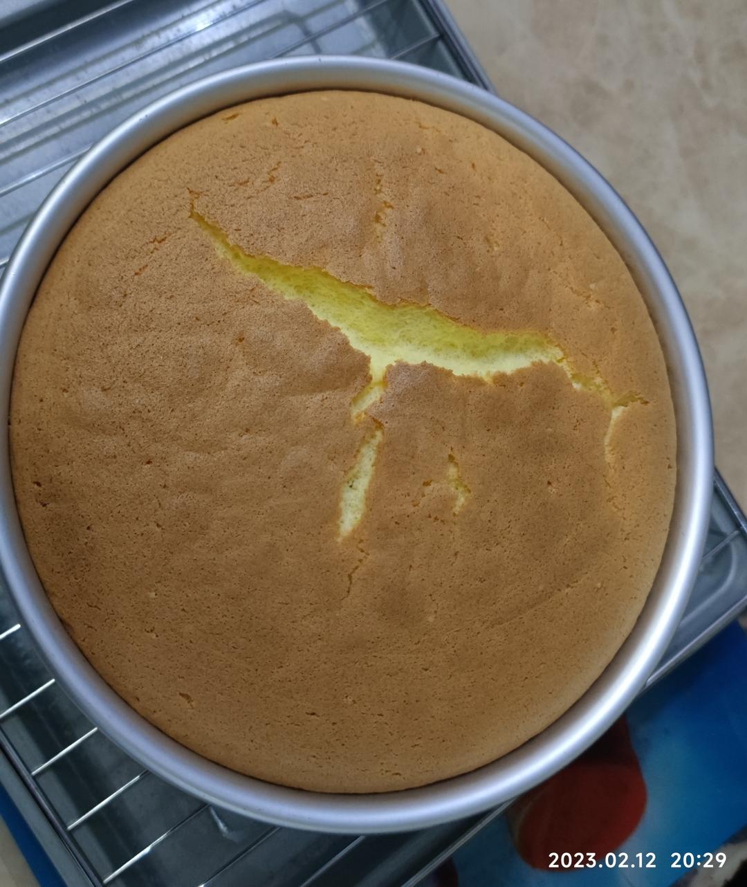 超柔软6寸戚风蛋糕(附8寸配方)零失败 超详细‼️含操作视频