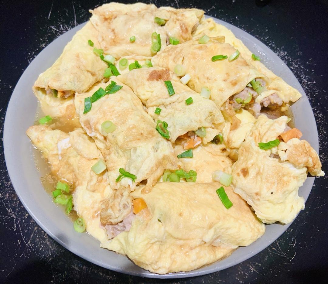 酿鸡蛋肉馅卷（美味好吃，又有颜值）
