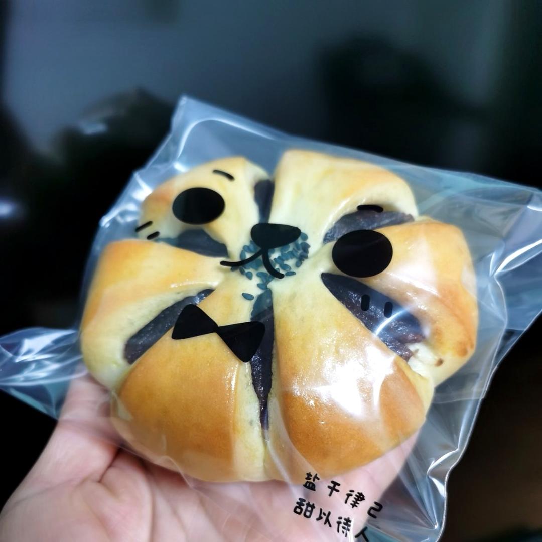 花朵豆沙餐包