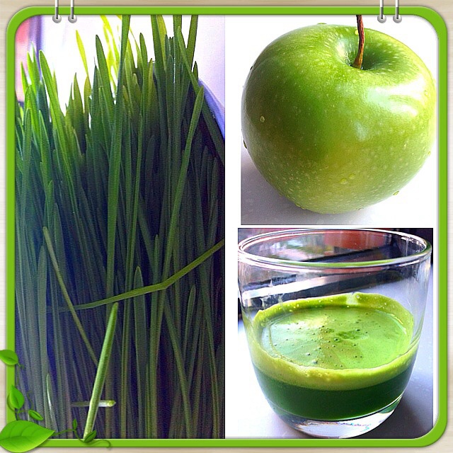 苹果柠檬小麦草汁