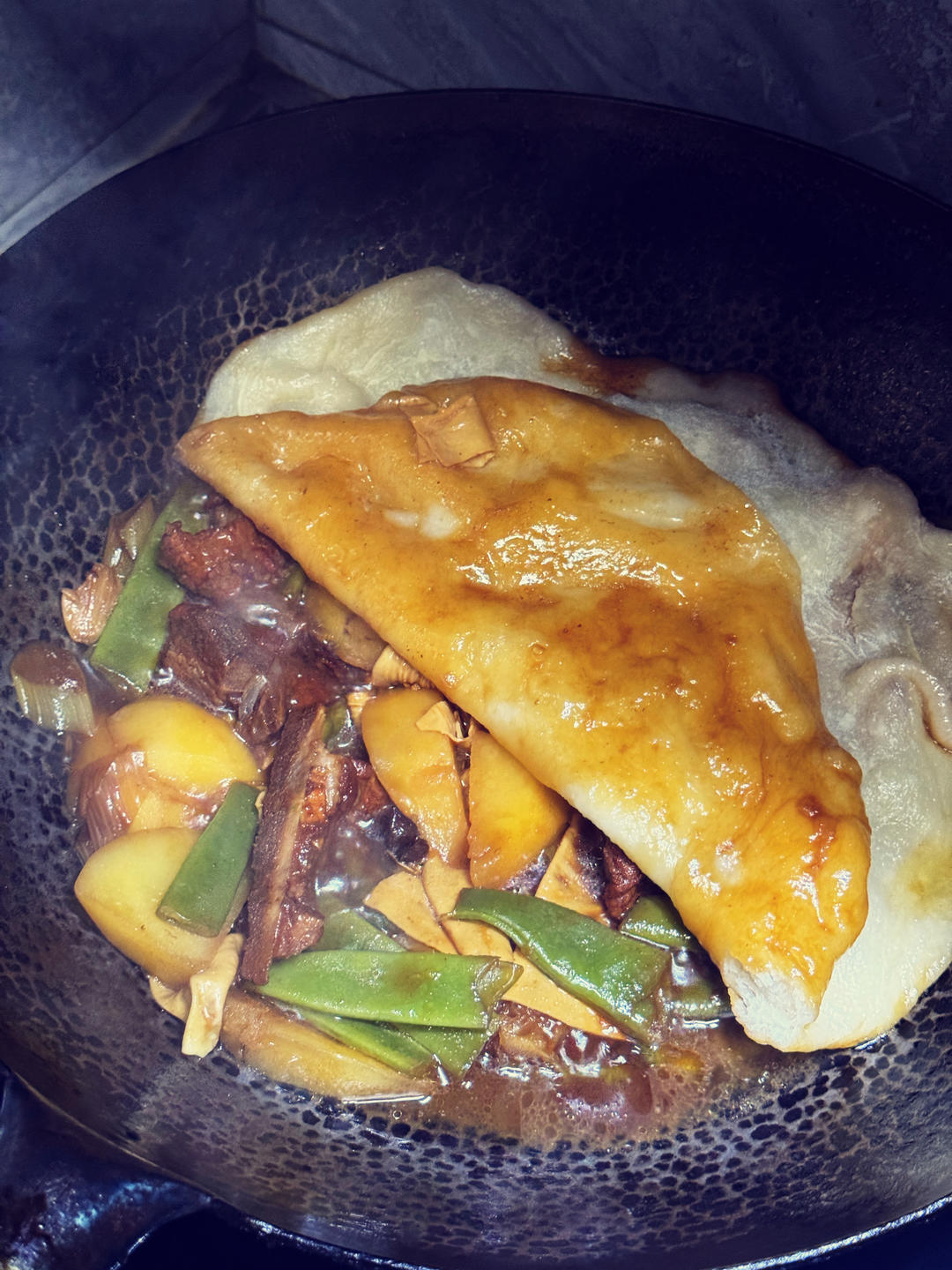 红烧排骨炖豆角