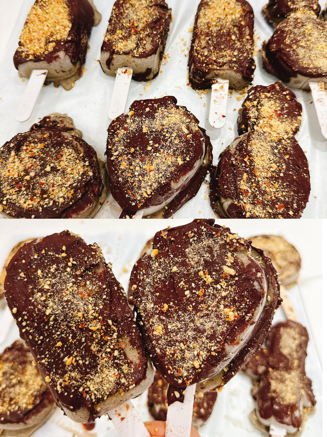 巧克力杏仁脆皮麻酱冰激淋棒冰（美善品版）