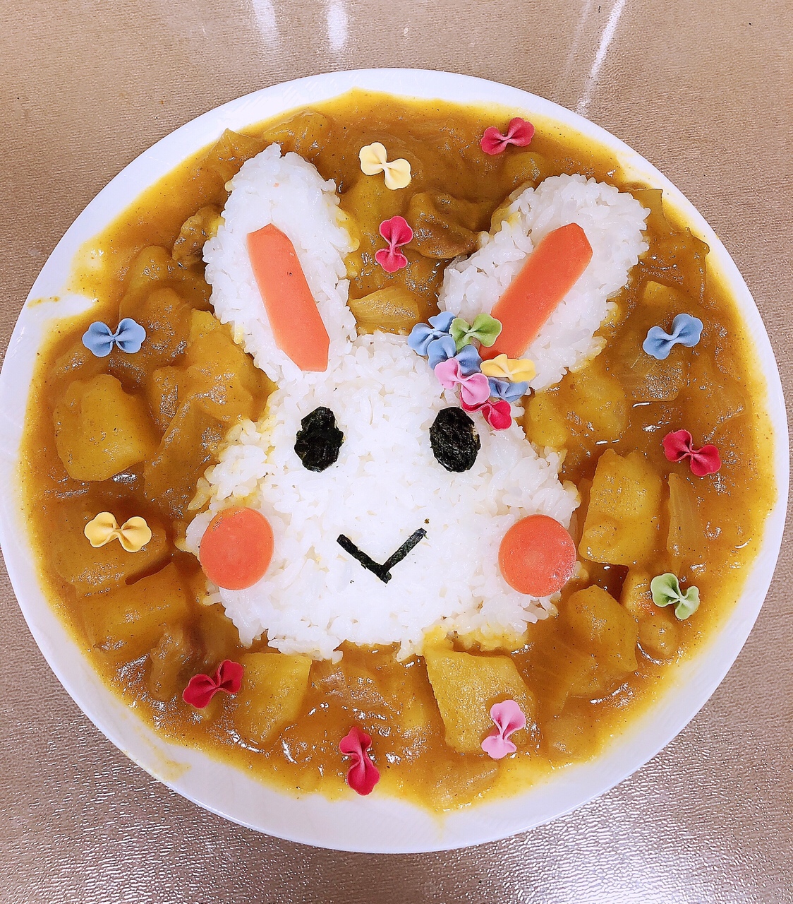 创意儿童餐-小兔子咖喱🍛的做法