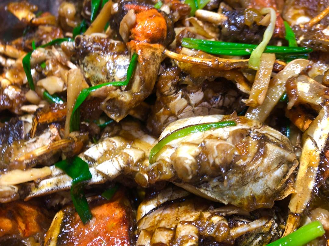 葱姜炒梭子蟹（very easy）
