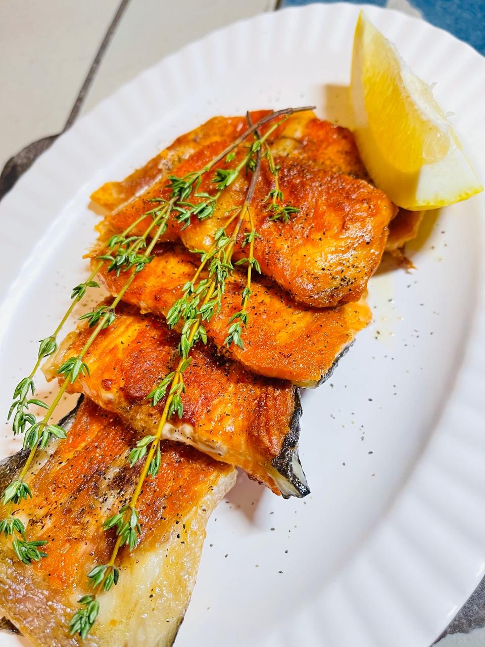 香煎三文鱼骨的做法