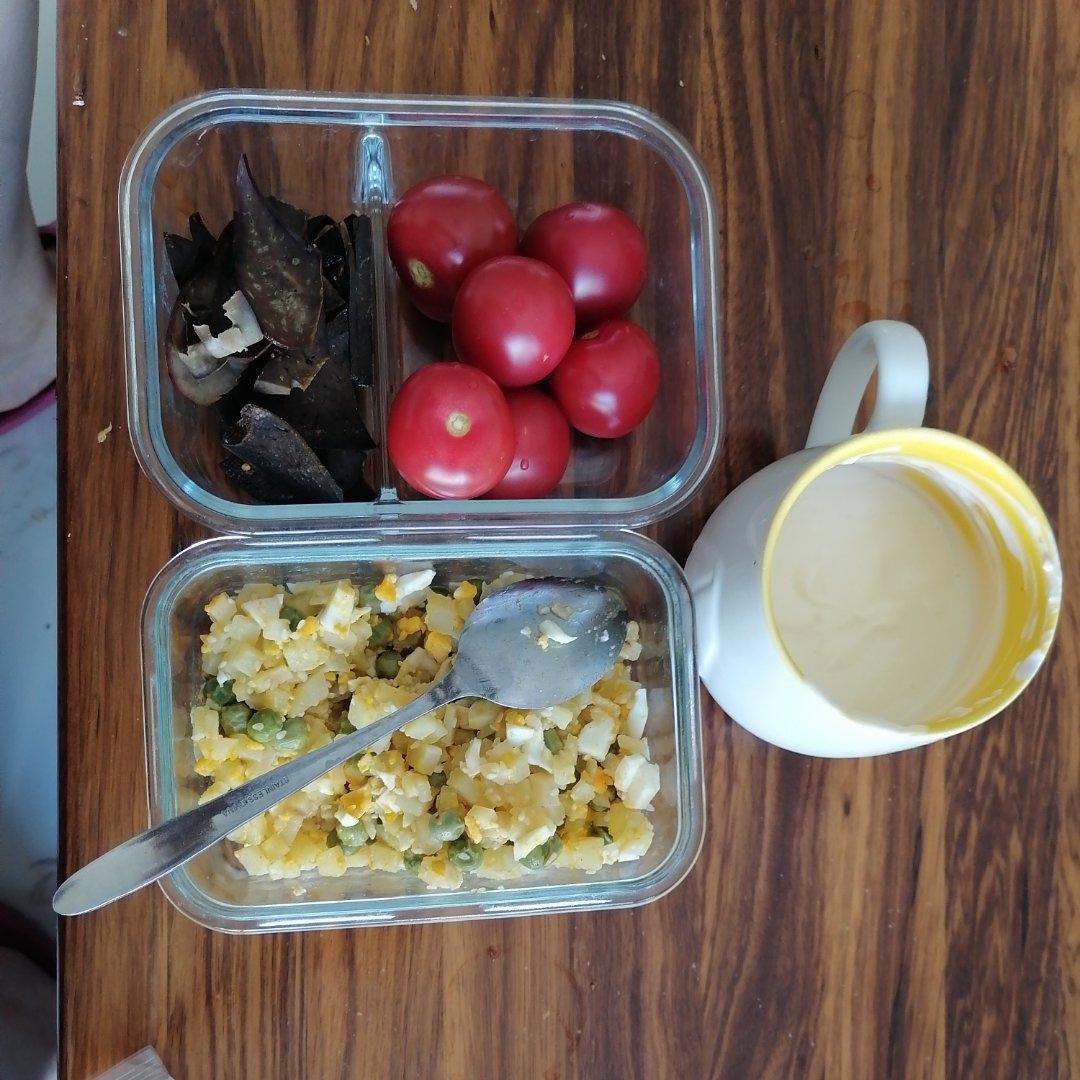 醪糟燕麦冲奶粉+蛋白粉+巴旦木