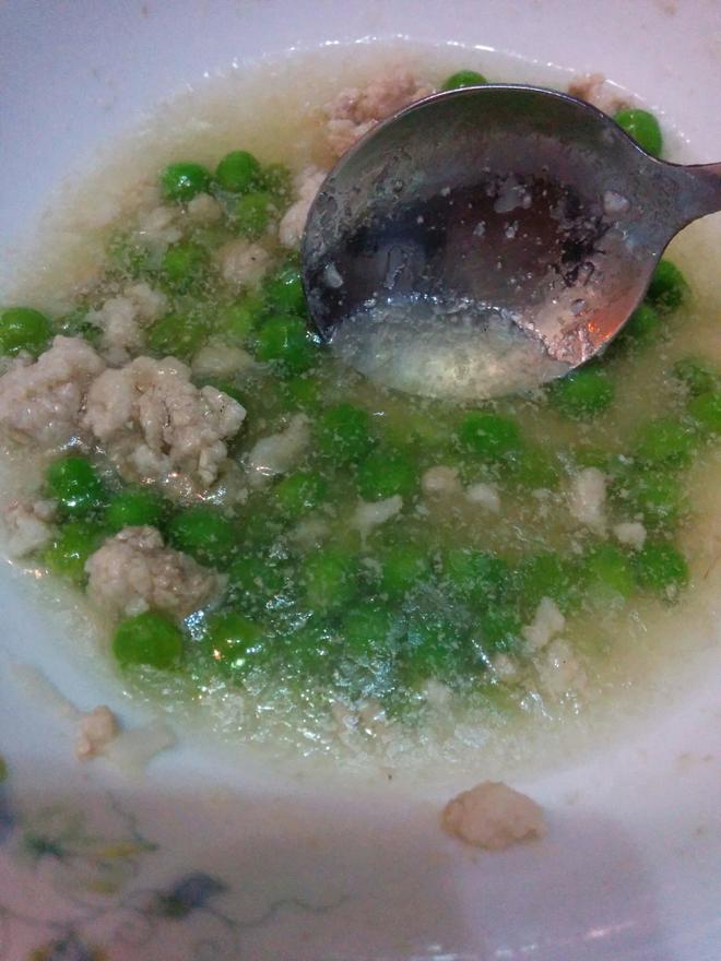 豌豆肉末汤的做法