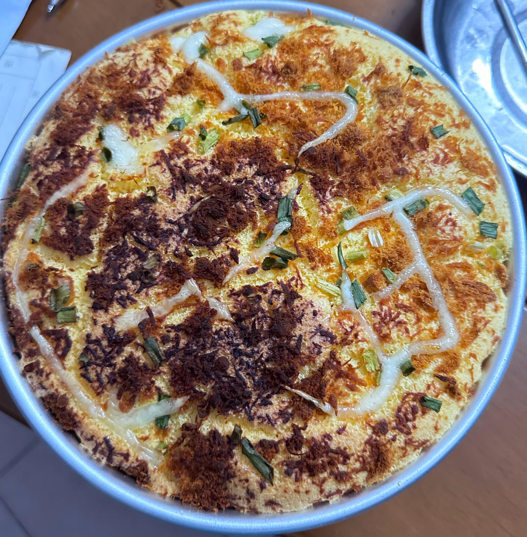 肉松香葱蛋糕超低油低糖｜2个6寸