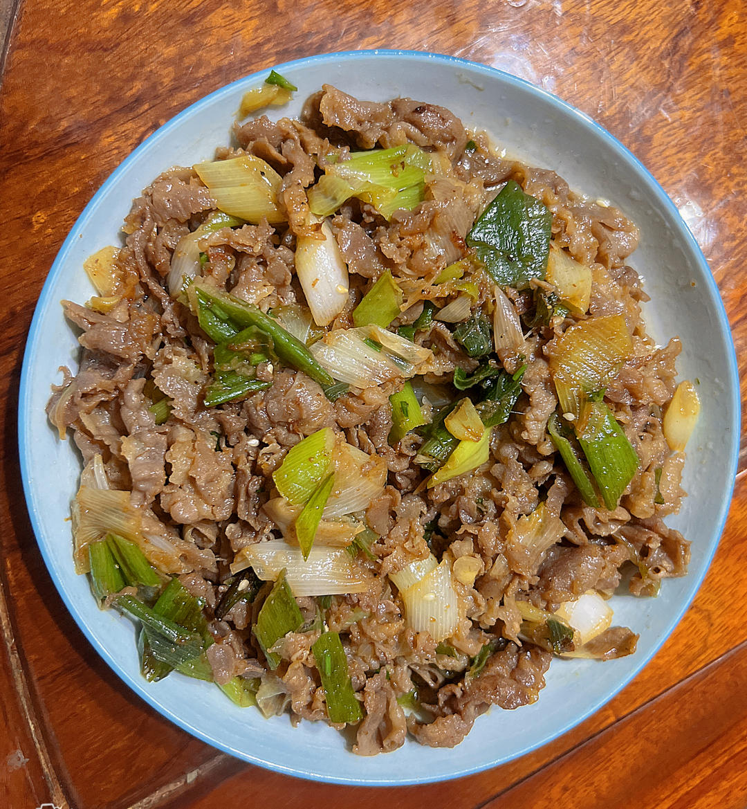 孜然大葱炒牛肉