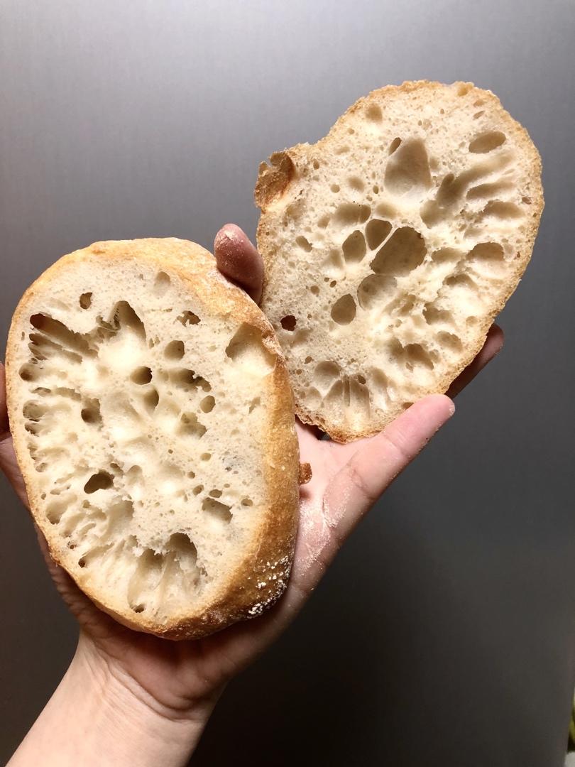 露笑笑做的ciabatta夏巴达恰巴塔意大利拖鞋面包