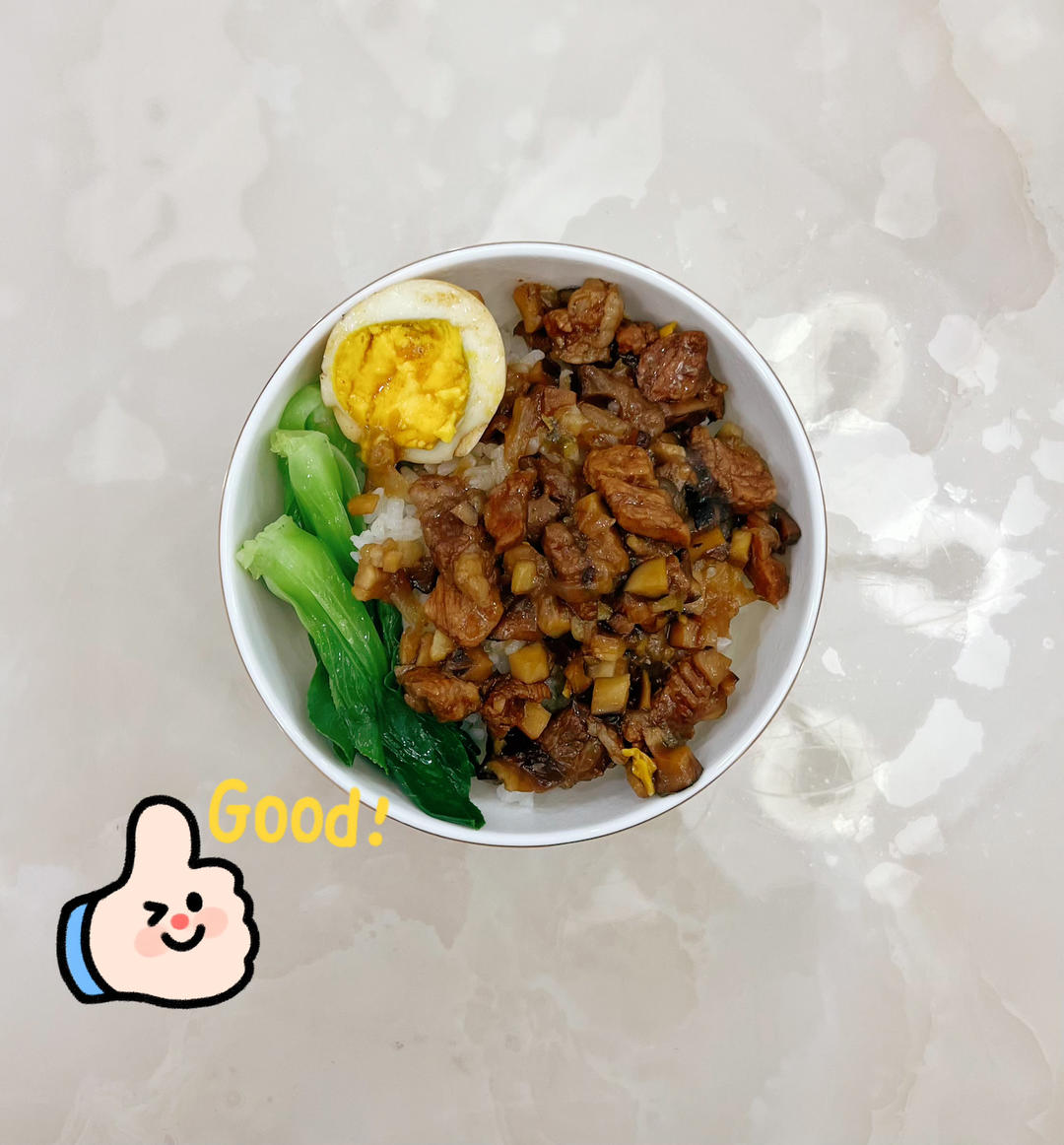 洋葱酥卤肉饭