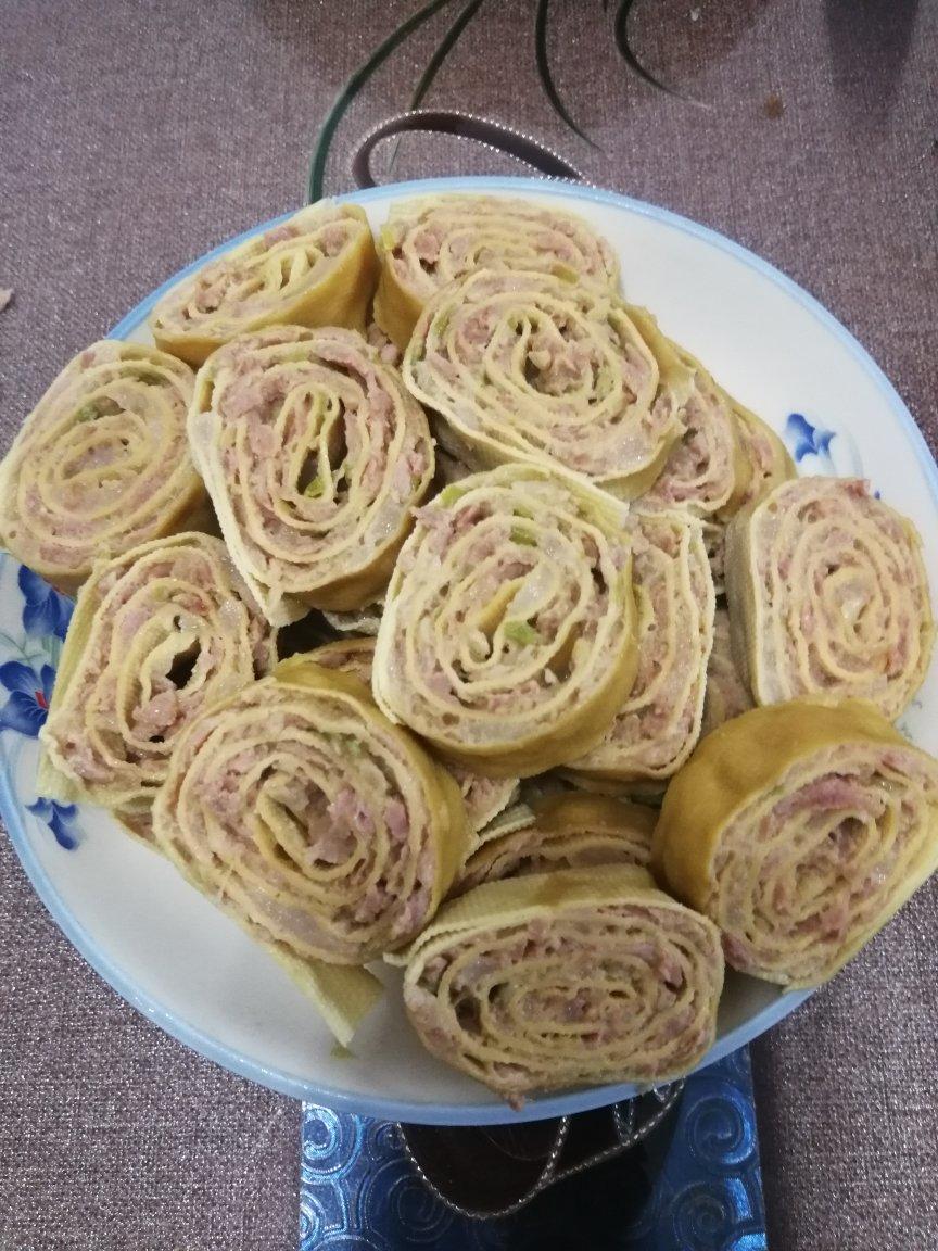 千张豆腐皮猪肉卷