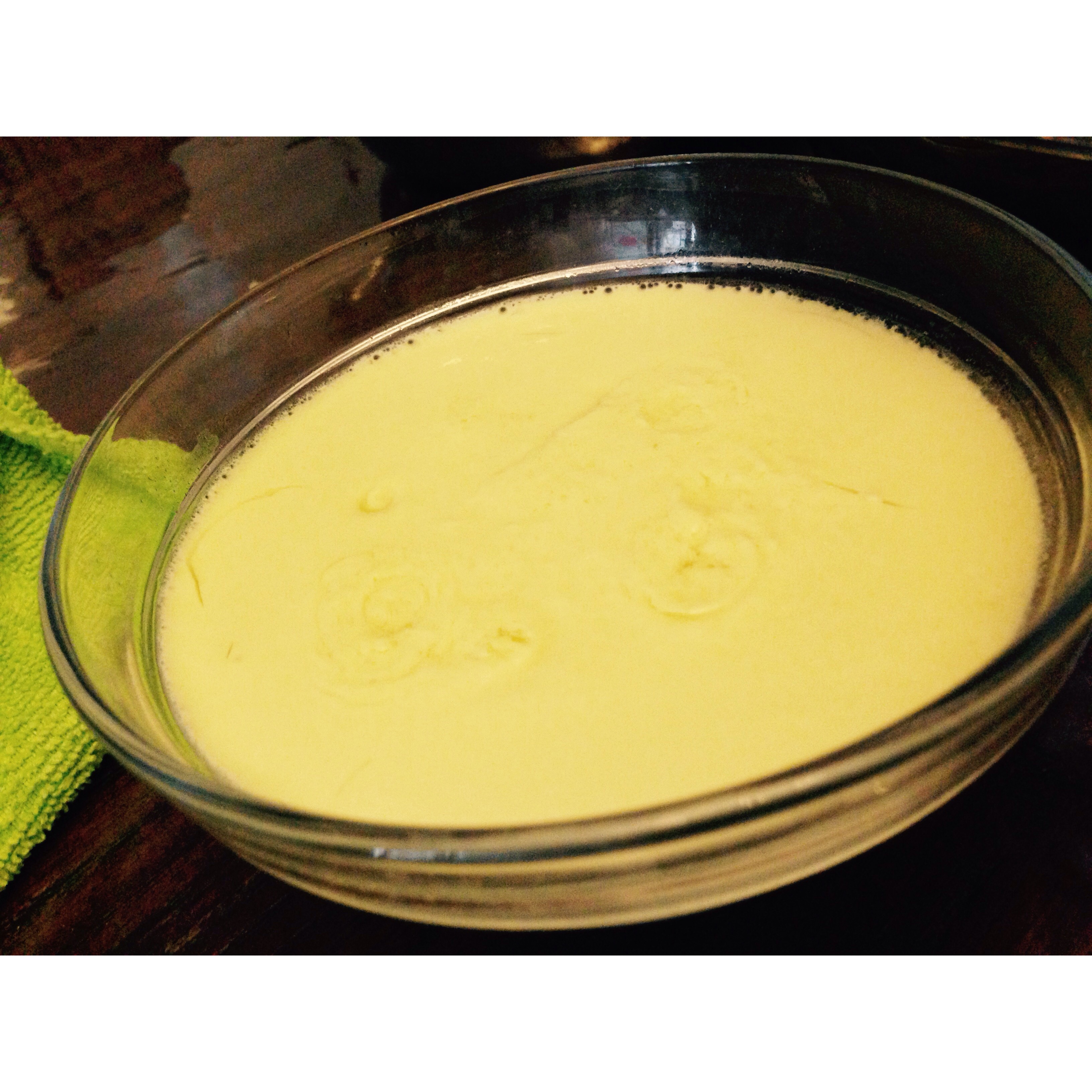 做的蒸水蛋(鸡蛋羹)