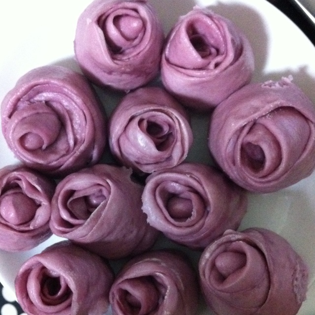 紫薯玫瑰花馒头