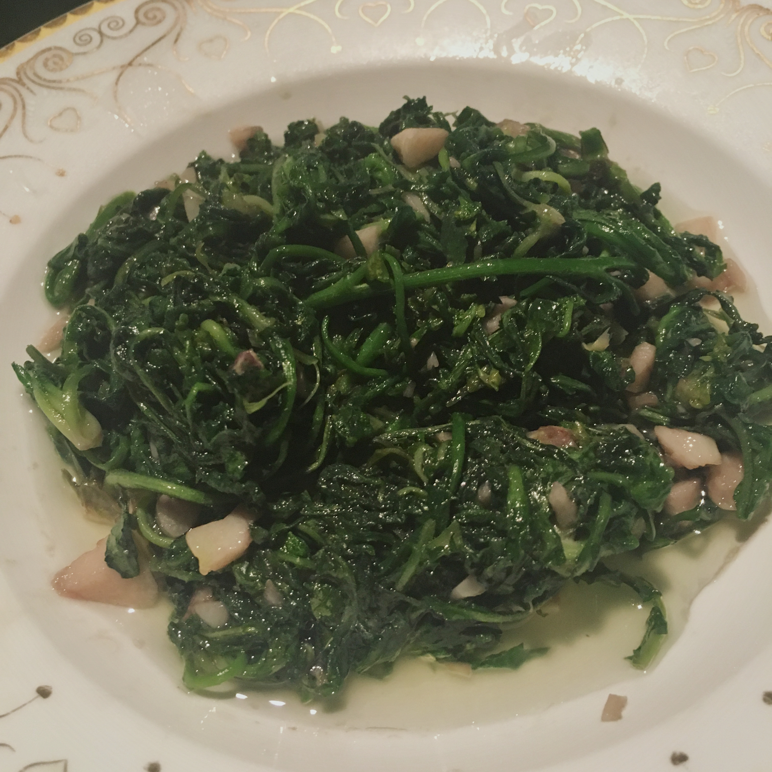 pannybear做的素炒野菜(荠菜)