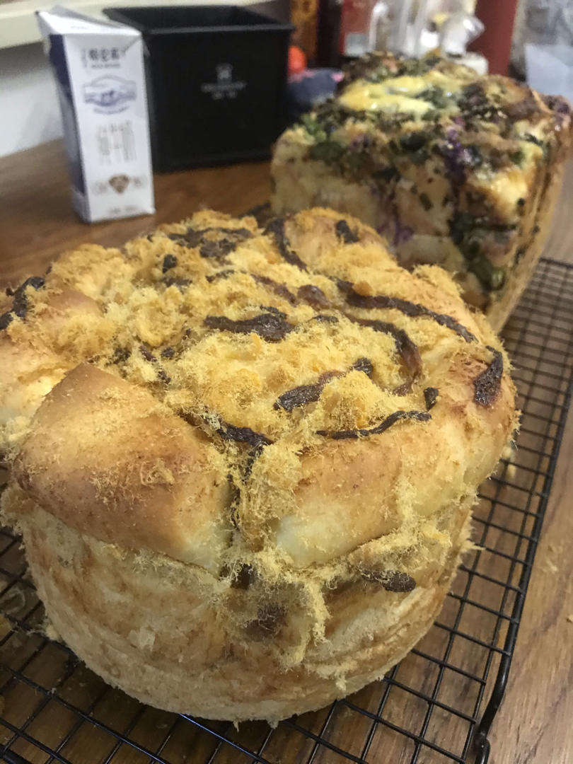 肉松手撕面包—超软会爆浆的面包哟