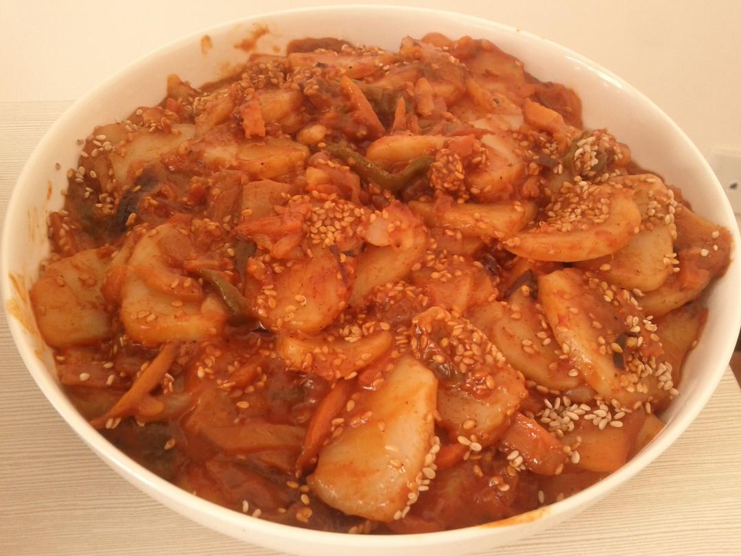 韩式辣炒年糕（or网红芝士套路之芝心年糕）