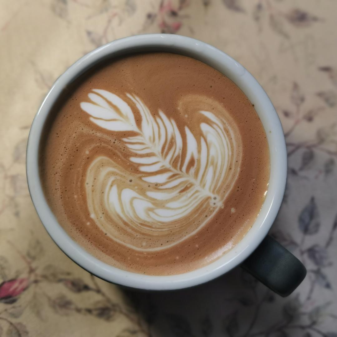 拿铁拉花（基本树叶图案）