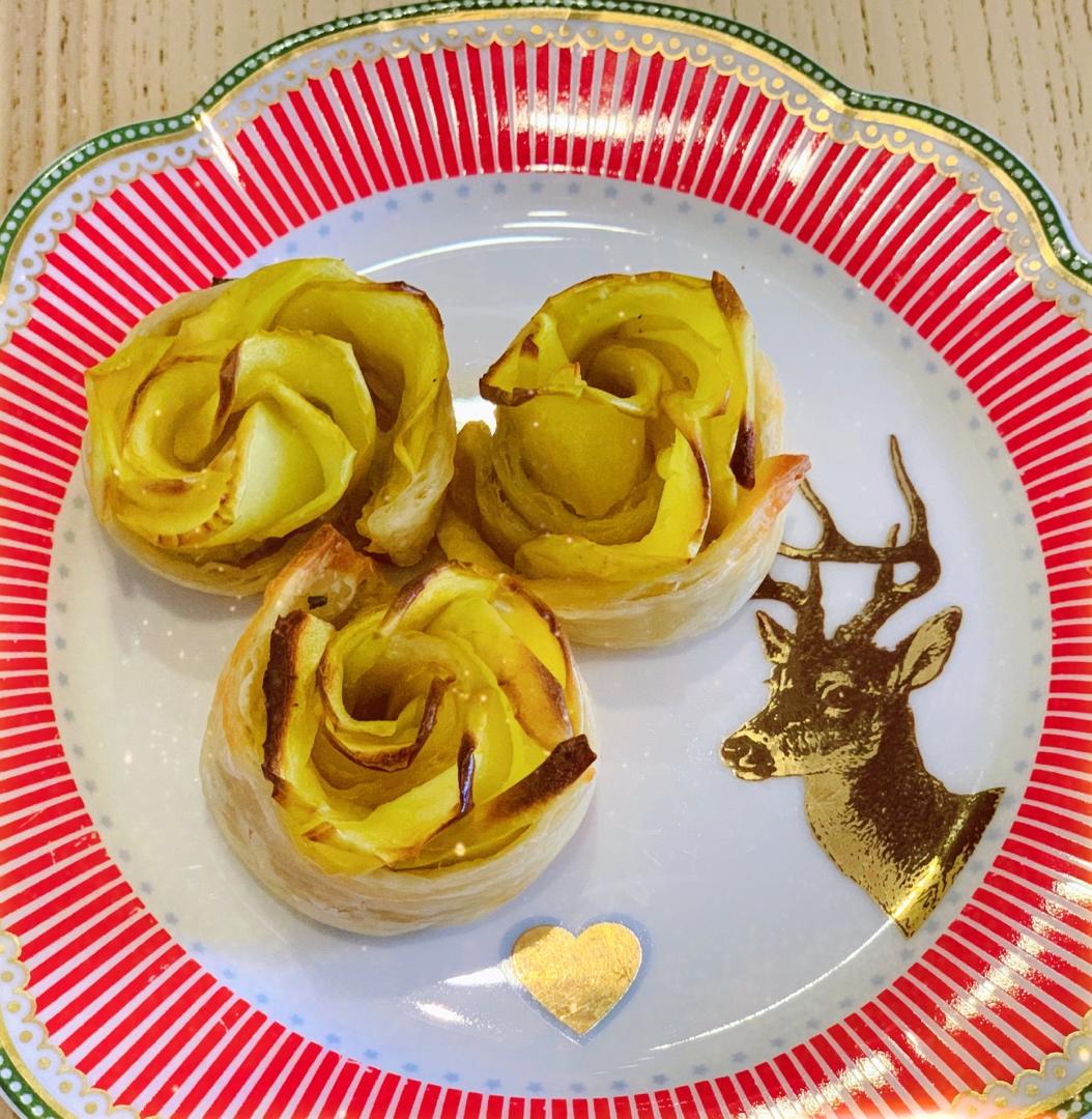 苹果玫瑰塔（手抓饼版）