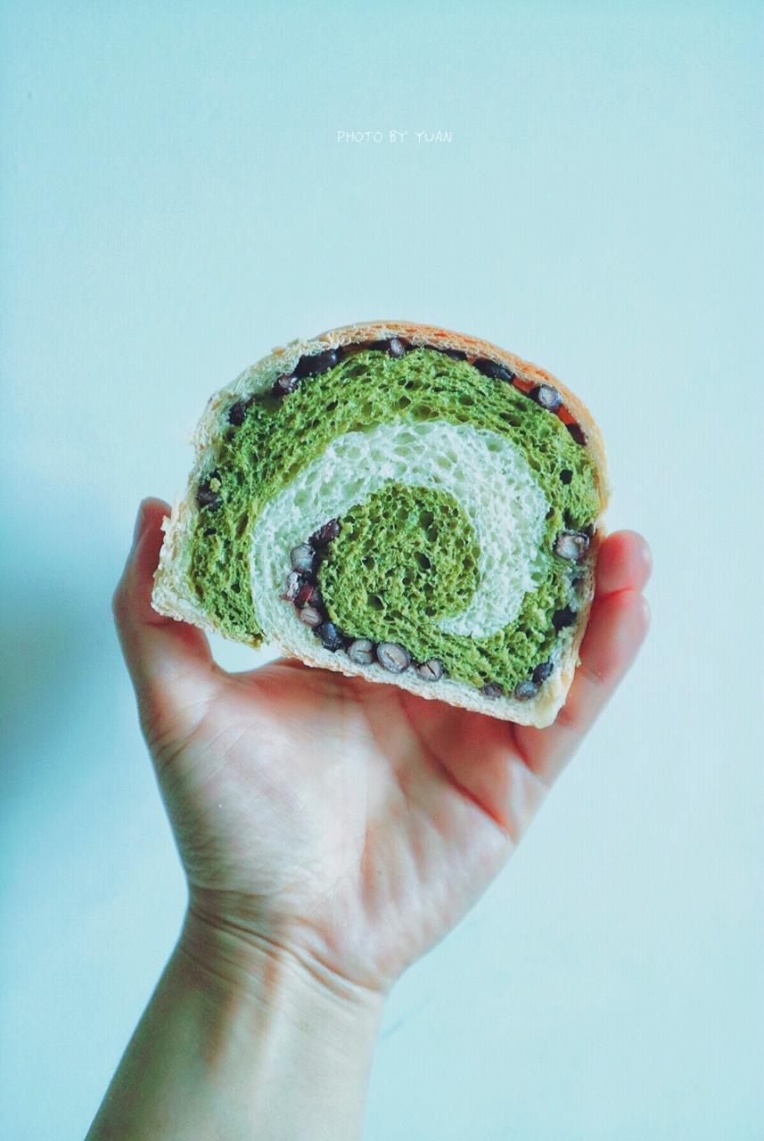 最正宗的日式抹茶红豆吐司