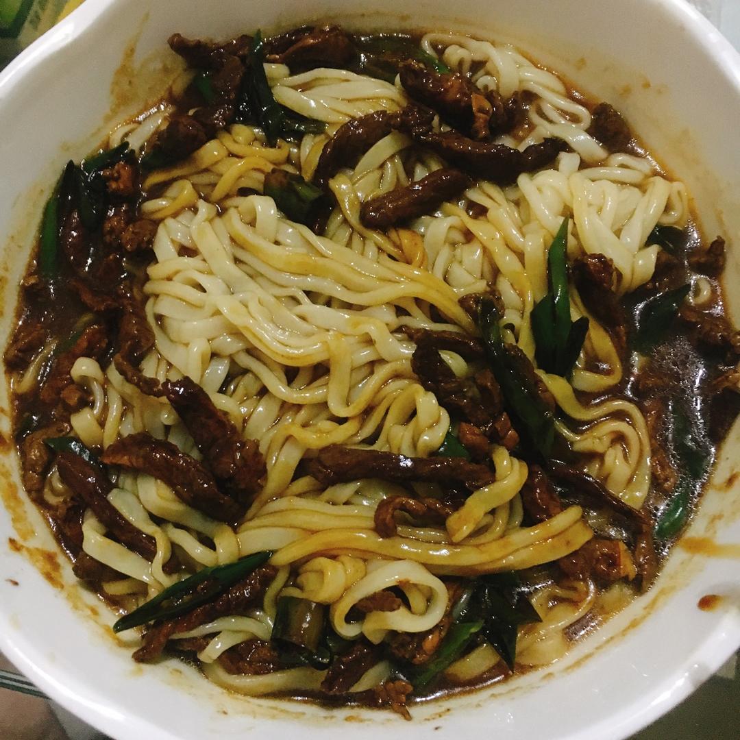 青椒肉丝面