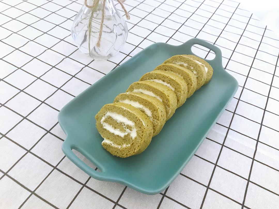 抹茶红豆蛋糕卷