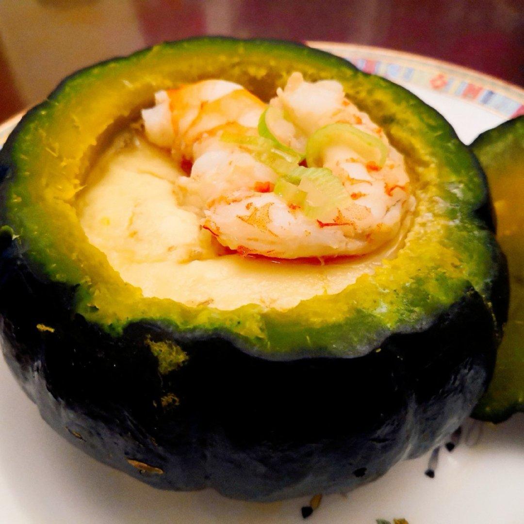 贝贝南瓜虾仁蛋羹