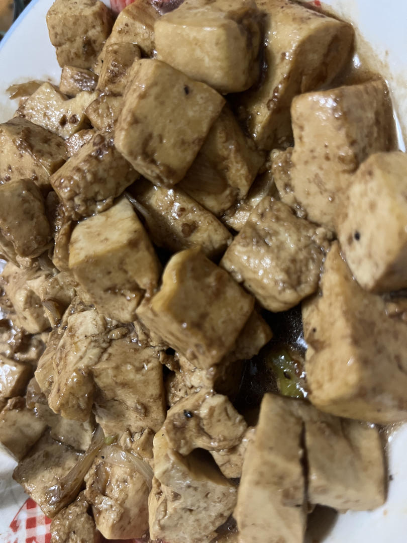 葱烧豆腐
