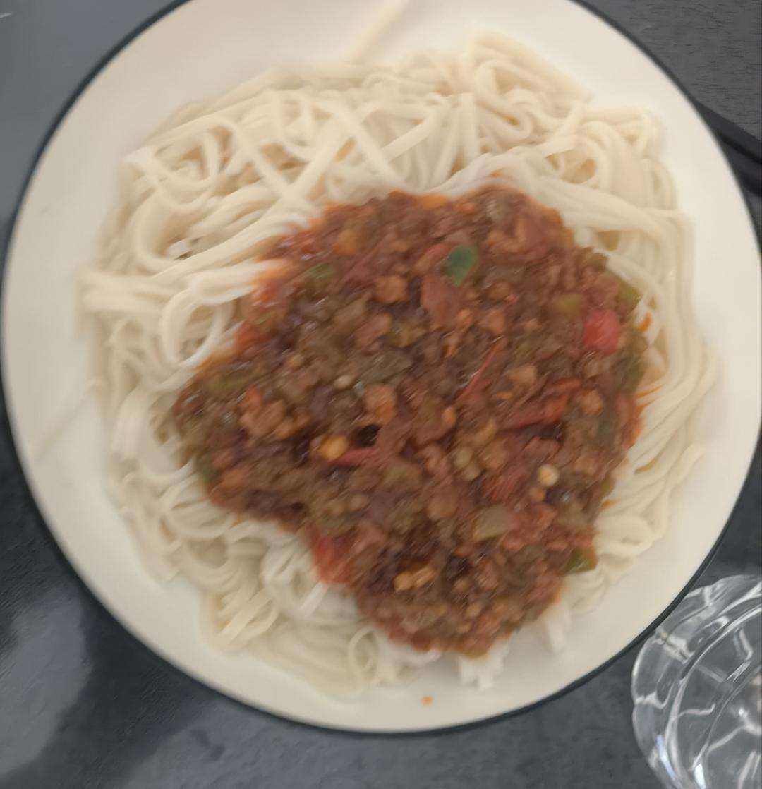 简单好吃的番茄肉酱面