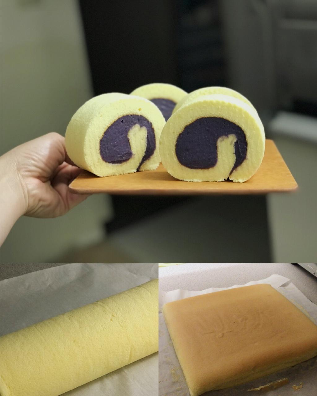 紫薯奶油蛋糕卷