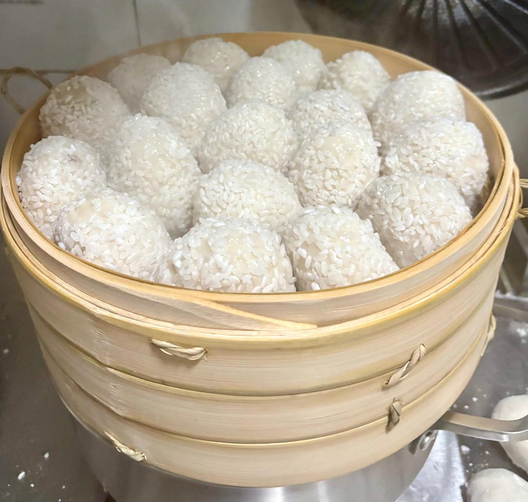 糯米粉红豆团子（粘团/年团）