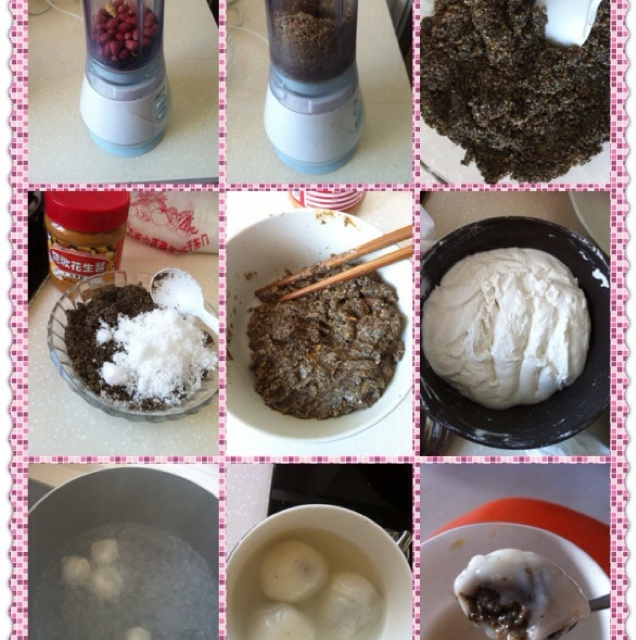 自制汤圆（红豆/芝麻椰蓉馅）