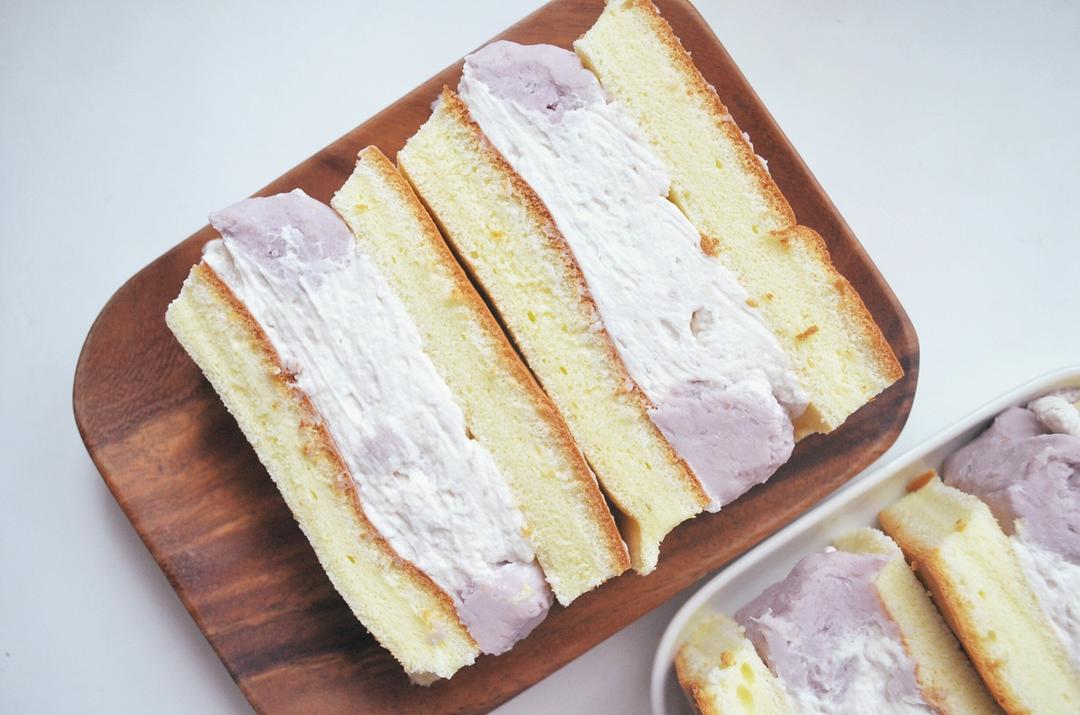 银大雨做的仿台湾不二家的真芋头蛋糕(taro cake)