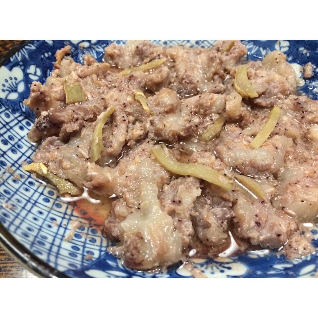 无油版～虾酱蒸五花肉（超简单的）
