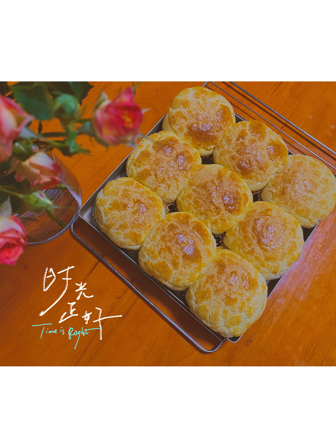 做100款面包の12：在家开茶餐厅!港式菠萝包 –不划格子自然裂开的香酥脆皮！菠萝油/酥皮包