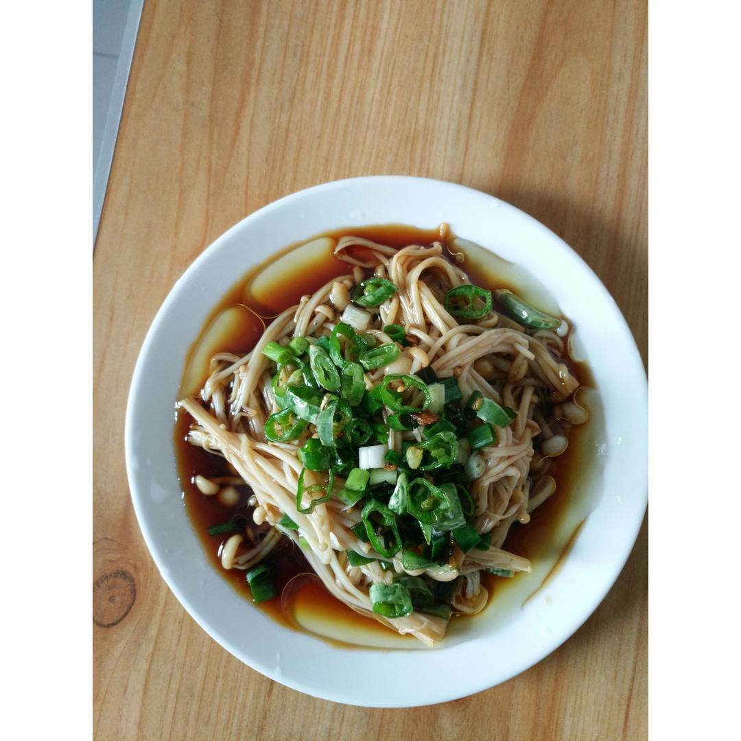 白灼油淋金针菇