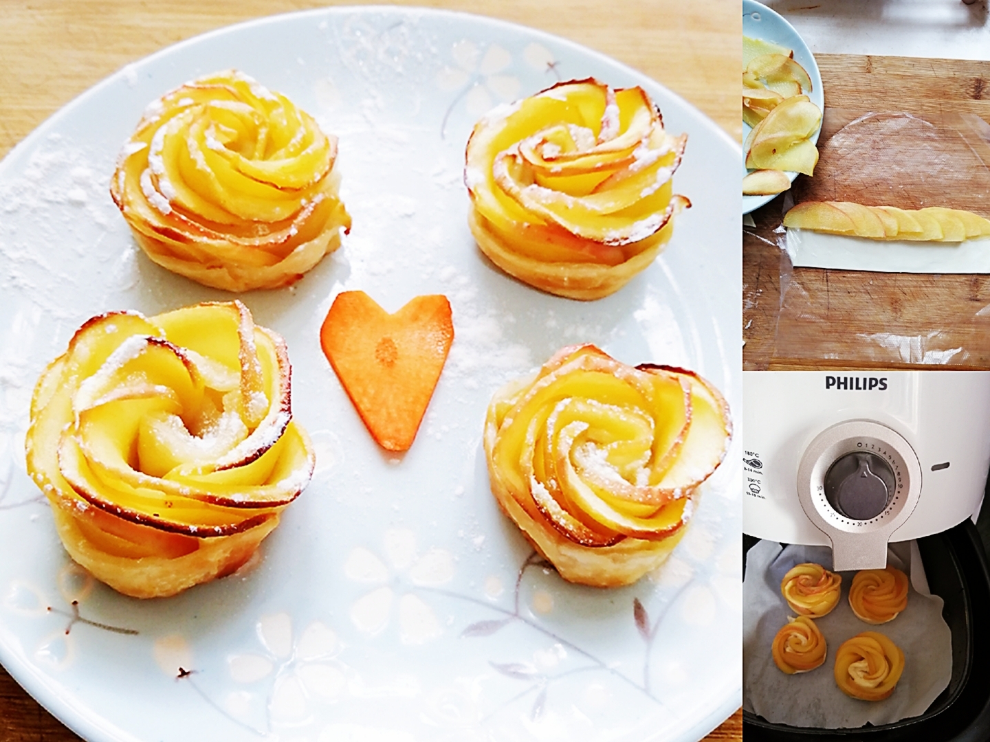 10分钟情人节玫瑰苹果挞（手抓饼版空气炸锅或烤箱）的做法