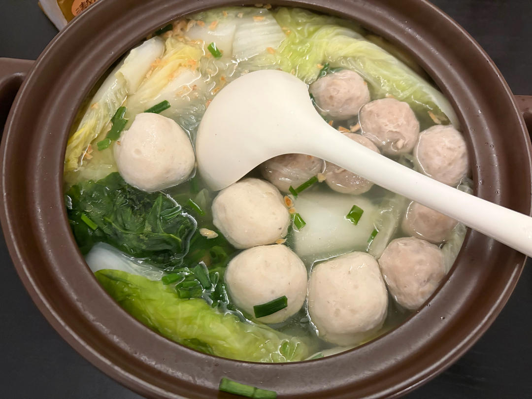 白菜粉丝肉丸汤