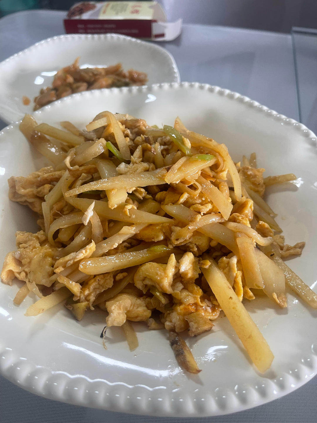 土豆丝炒鸡蛋