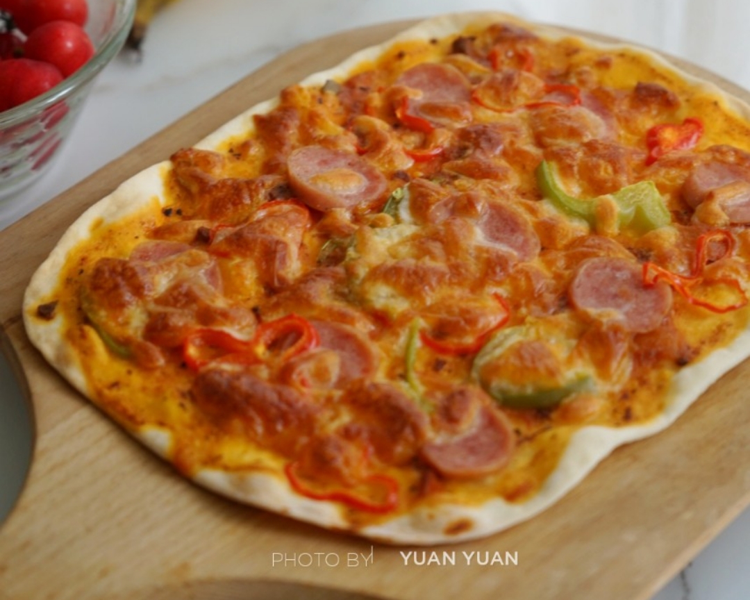 香香脆脆的薄底披萨的做法 步骤15