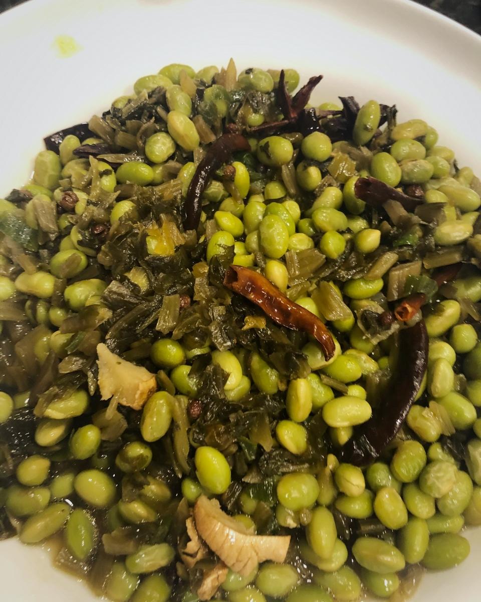 雪菜毛豆