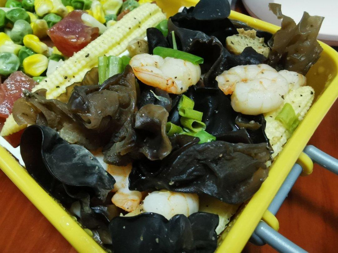 双笋（芦笋和玉米笋）炒虾仁