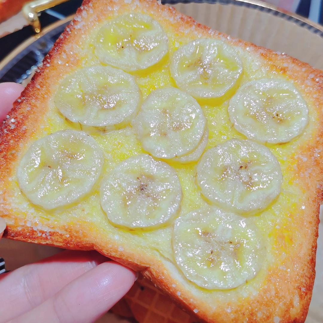 好吃到哭的香蕉烤吐司❗️酥脆香甜❗️零失败❗️