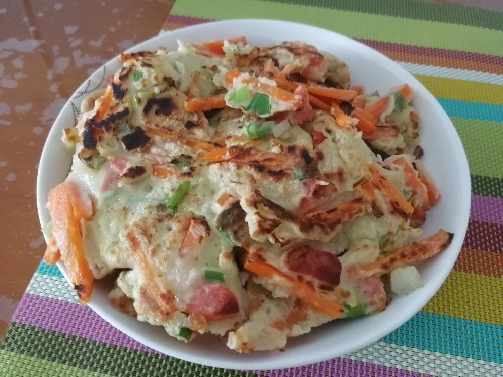 葱花胡萝卜鸡蛋饼