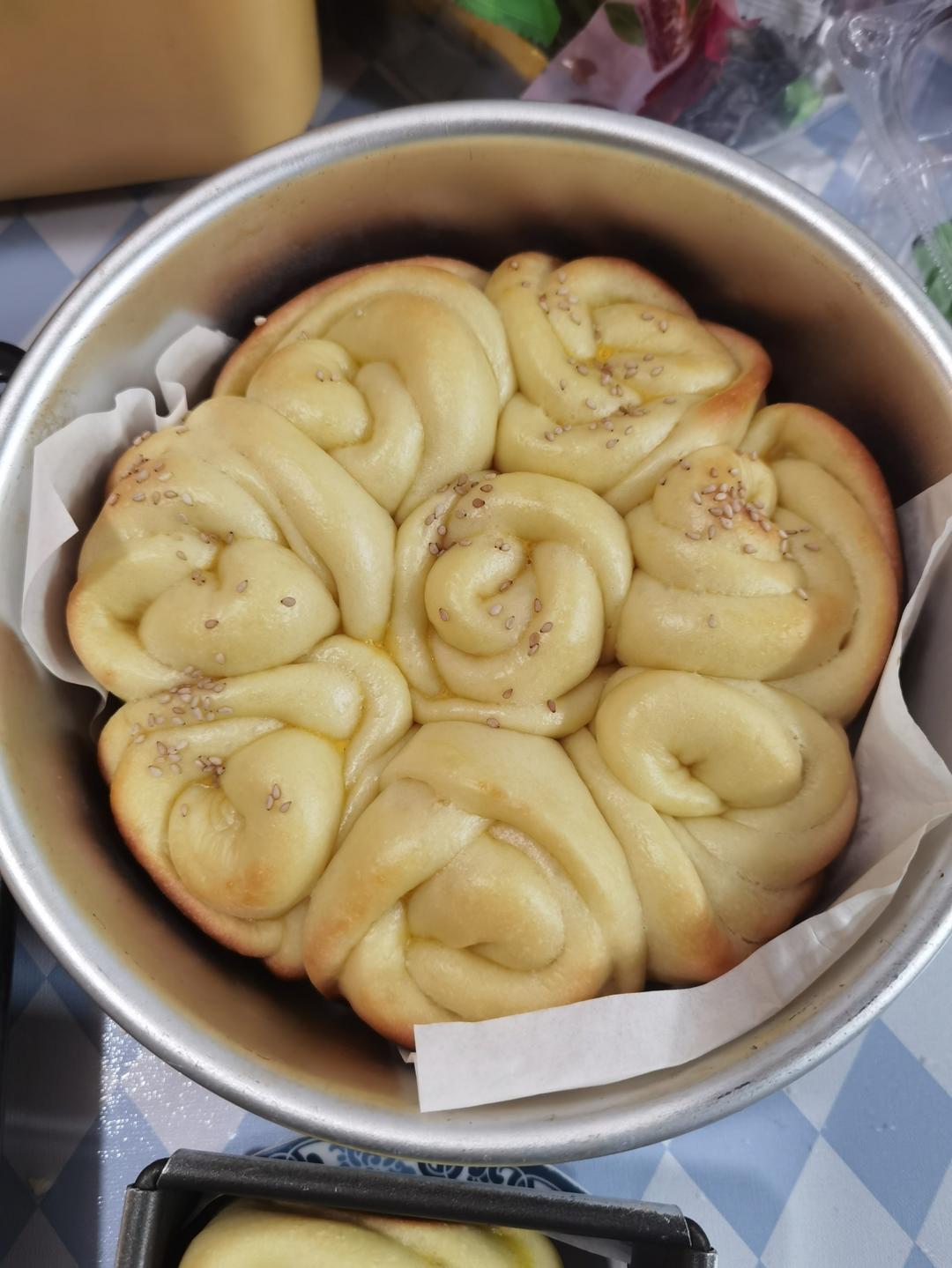 玫瑰花面包