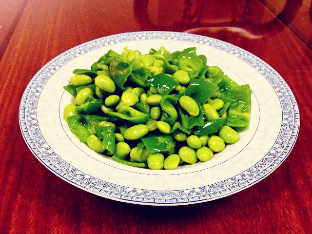 青椒毛豆米